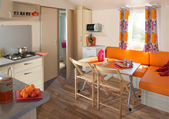 location-mobilhome confort-famille camping vendée : cuisine